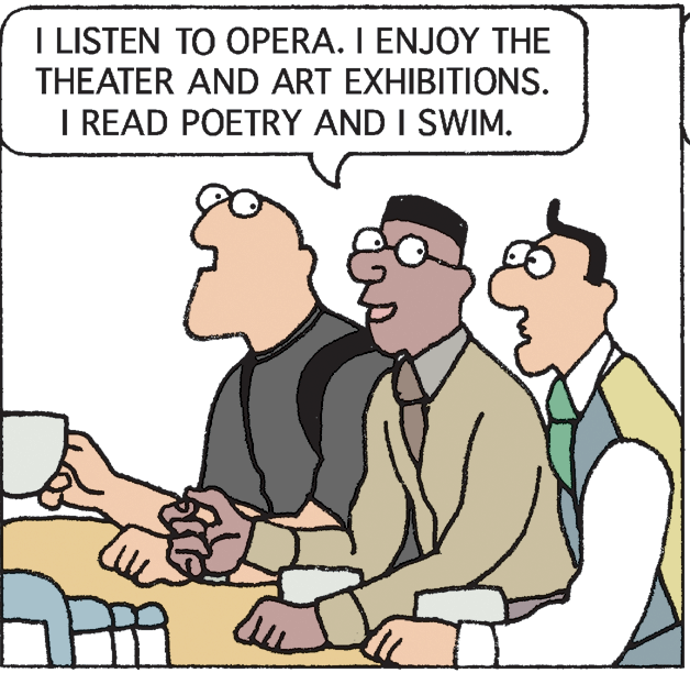 Rectangle OCR: I LISTEN TO OPERA. I ENJOY THE THEATER AND ART EXHIBITIONS. I READ POETRY AND I SWIM. I LISTEN TO OPERA. I ENJOY THE THEATER AND ART EXHIBITIONS. I READ POETRY AND I SWIM.