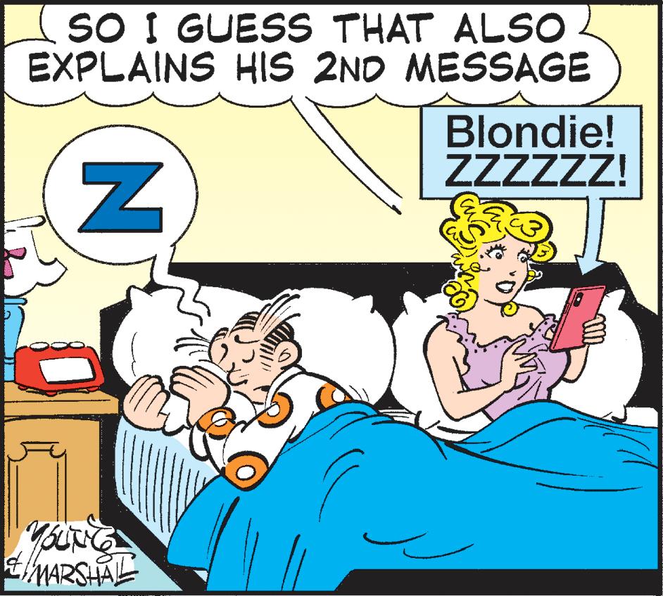 Rectangle OCR: SO I GUESS THAT ALSO EXPLAINS HIS 2ND MESSAGE Blondie! ZZzzzZ! t/MARSHAL SO I GUESS THAT ALSO EXPLAINS HIS 2ND MESSAGE Blondie! ZZzzzZ! t/MARSHAL