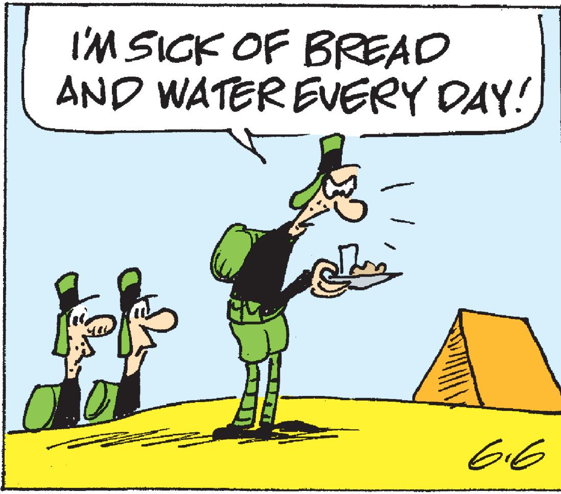 Fiction OCR: I'M SICK OF BREAD AND WATER EVERY DAY! I'M SICK OF BREAD AND WATER EVERY DAY!