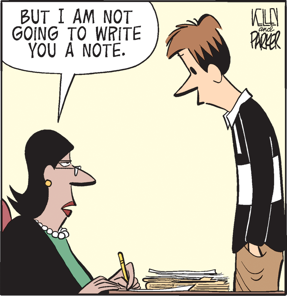 Comics OCR: BUT I AM NOT GOING TO WRITE YOU A NOTE. KILAY PARER and BUT I AM NOT GOING TO WRITE YOU A NOTE. KILAY PARER and