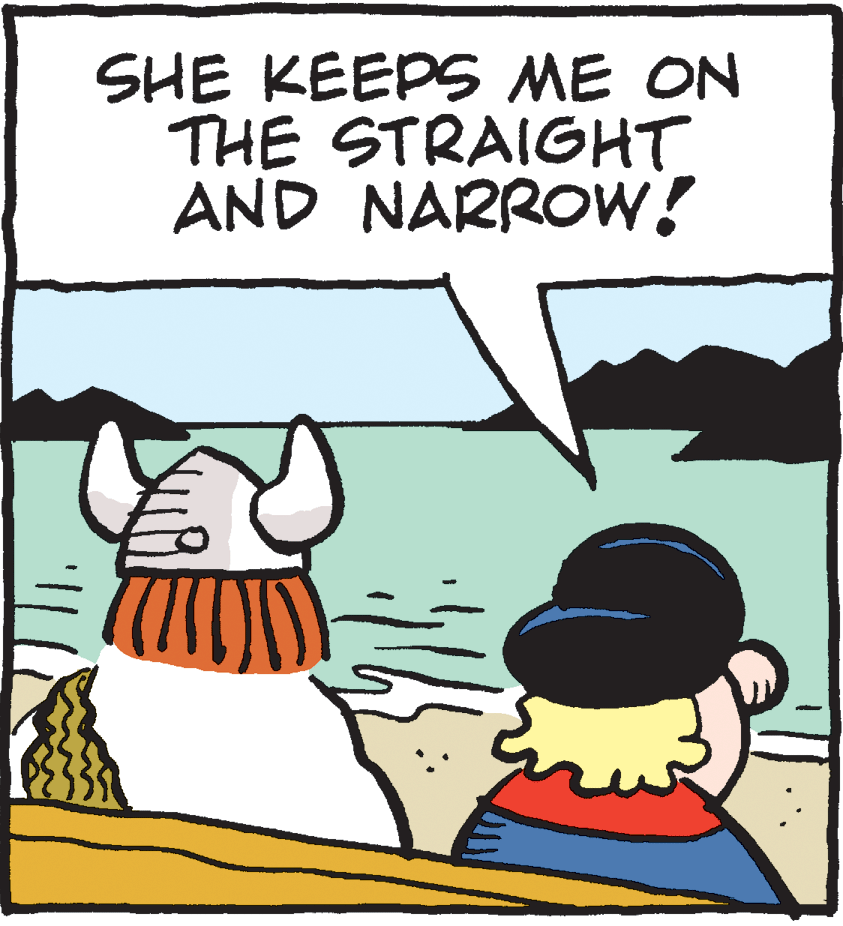 Graphics OCR: SHE KEEPS ME ON THE STRAIGHT AND NARROW! SHE KEEPS ME ON THE STRAIGHT AND NARROW!