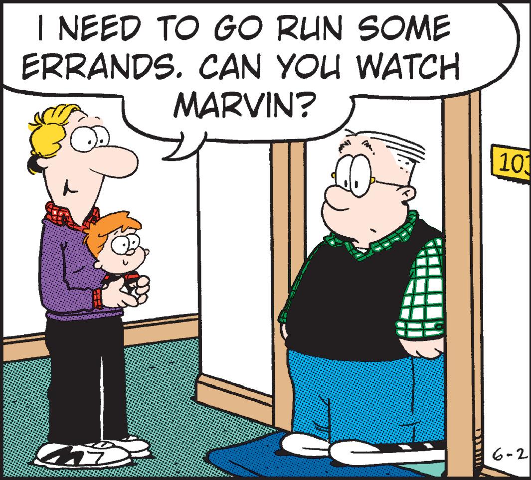 Rectangle OCR: I NEED TO GO RUN SOME ERRANDS. CAN YOU WATCH MARVIN? 103 6-2 I NEED TO GO RUN SOME ERRANDS. CAN YOU WATCH MARVIN? 103 6-2