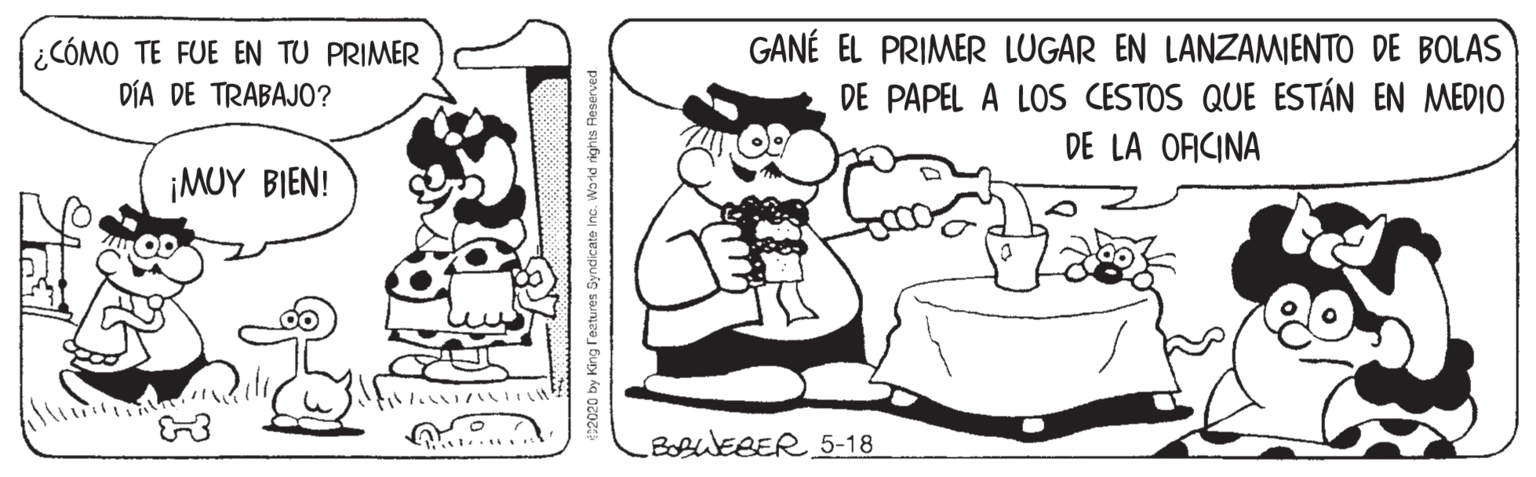 Gesture OCR: ¿CÓMO TE FUE EN TU PRIMER DÍA DE TRABAJO? GANÉ EL PRIMER LUGAR EN LANZAMIENTO DE BOLAS DE PAPEL A LOS CESTOS QUE ESTÁN EN MEDIO DE LA OFICINA ¡MUY BIEN! BosuEBER 5-18 .. .. ¿CÓMO TE FUE EN TU PRIMER DÍA DE TRABAJO? GANÉ EL PRIMER LUGAR EN LANZAMIENTO DE BOLAS DE PAPEL A LOS CESTOS QUE ESTÁN EN MEDIO DE LA OFICINA ¡MUY BIEN! BosuEBER 5-18 .. ..