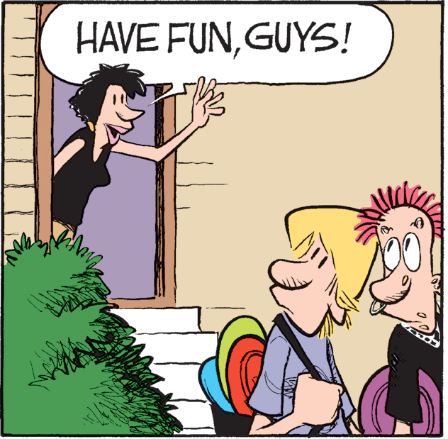Fictional character OCR: HAVE FUNGUYS! HAVE FUN