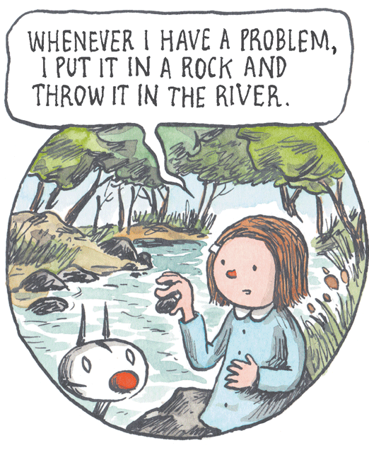 Animation OCR: WHENEVER I HAVE A PROBLEMI PUT IT IN A ROCK AND THROW IT IN THE RIVER. WHENEVER I HAVE A PROBLEMI PUT IT IN A ROCK AND THROW IT IN THE RIVER.