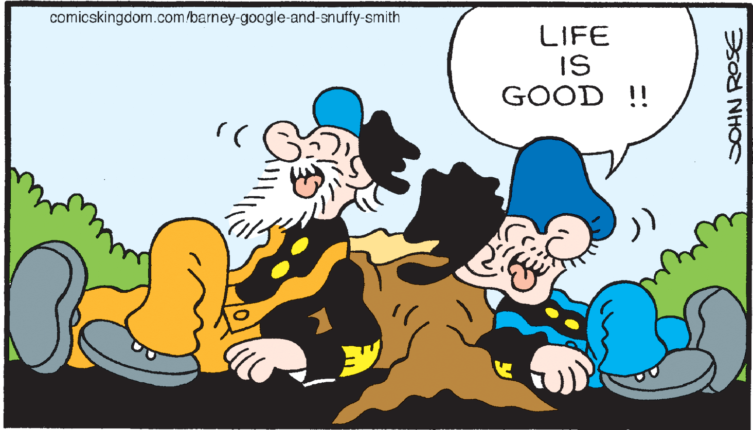 Font OCR: comicskingdom.com/barney-google-and-snuffy-smith LIFE IS GOOD !! ?) Sod NHO comicskingdom.com/barney-google-and-snuffy-smith LIFE IS GOOD !! ? ) Sod NHO
