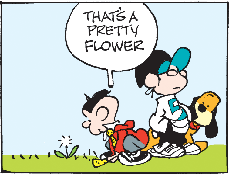 Humour OCR: THATS A PRETTY FLOWER THATS A PRETTY FLOWER