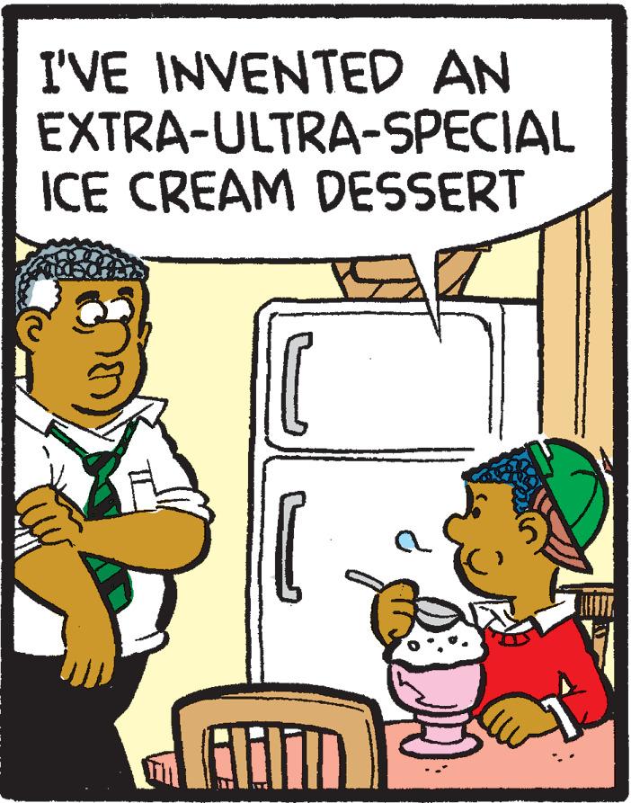 Parallel OCR: I'VE INVENTED AN EXTRA-ULTRA-SPECIAL ICE CREAM DESSERT flilin I'VE INVENTED AN EXTRA-ULTRA-SPECIAL ICE CREAM DESSERT flilin