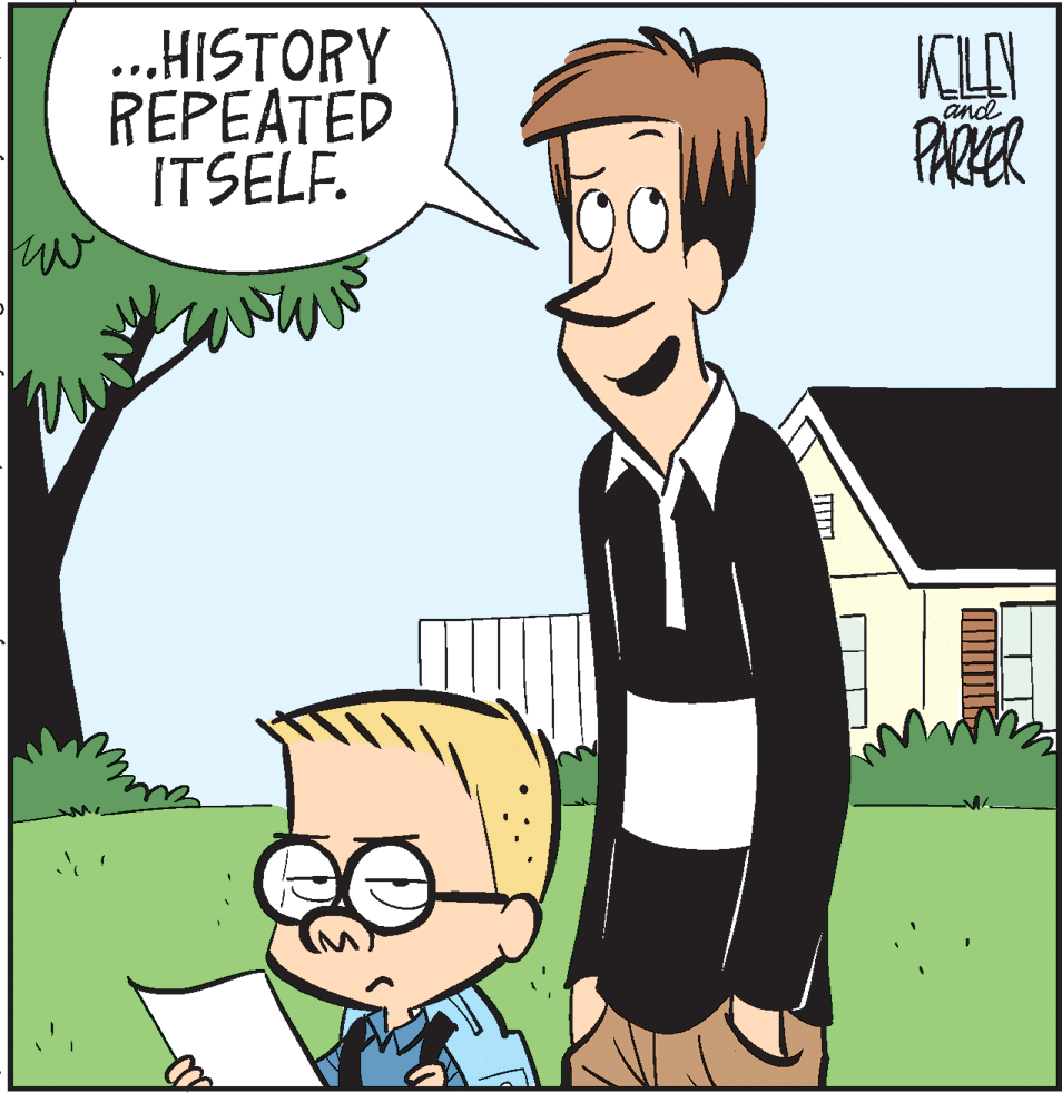 Animated cartoon OCR: ..HISTORY REPEATED ITSELF. KLAY PARER and ..HISTORY REPEATED ITSELF. KLAY PARER and
