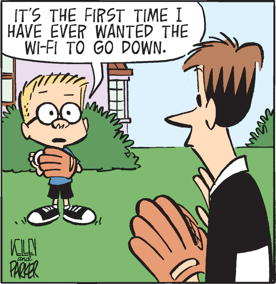 Conversation OCR: IT'S THE FIRST TIME I HAVE EVER WANTED THE WI-FI TO GO DOWN. KLAY PARIER and Even IT'S THE FIRST TIME I HAVE EVER WANTED THE WI-FI TO GO DOWN. KLAY PARIER and Even