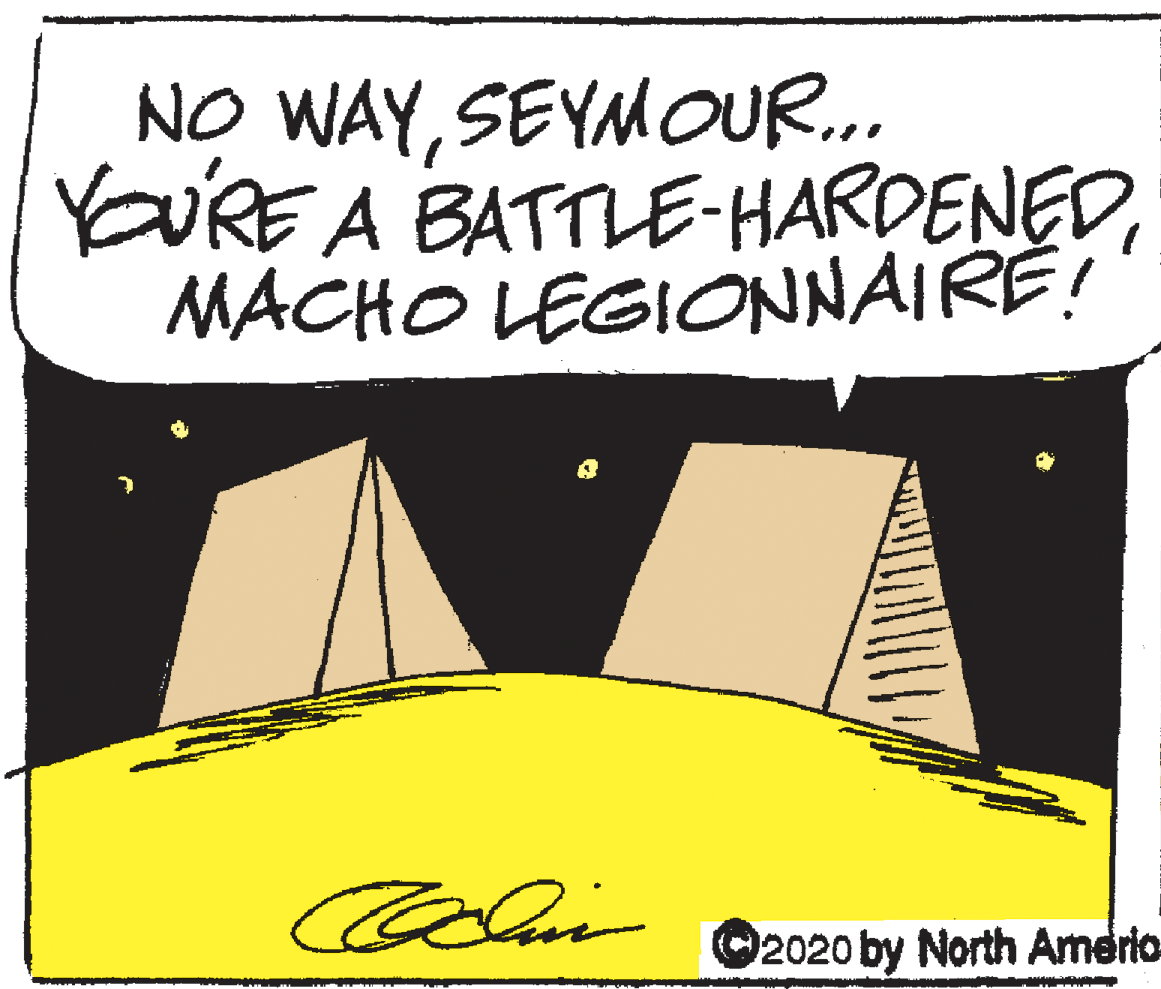 Graphic design OCR: NO WAYSEYMOUR... YOURE A BATTLE-HARDENEDMACHO LEGIÓNNAIRE! Colin 2020 by North Amerio- NO WAYSEYMOUR... YOURE A BATTLE-HARDENEDMACHO LEGIÓNNAIRE! Colin 2020 by North Amerio-