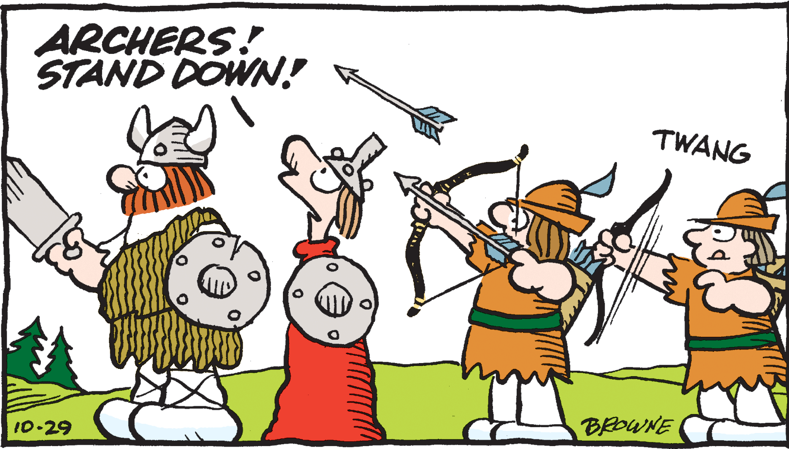 Viola OCR: ARCHERS! STAND DOWN! TWANG BROWNE 10-29 ARCHERS! STAND DOWN! TWANG BROWNE 10-29