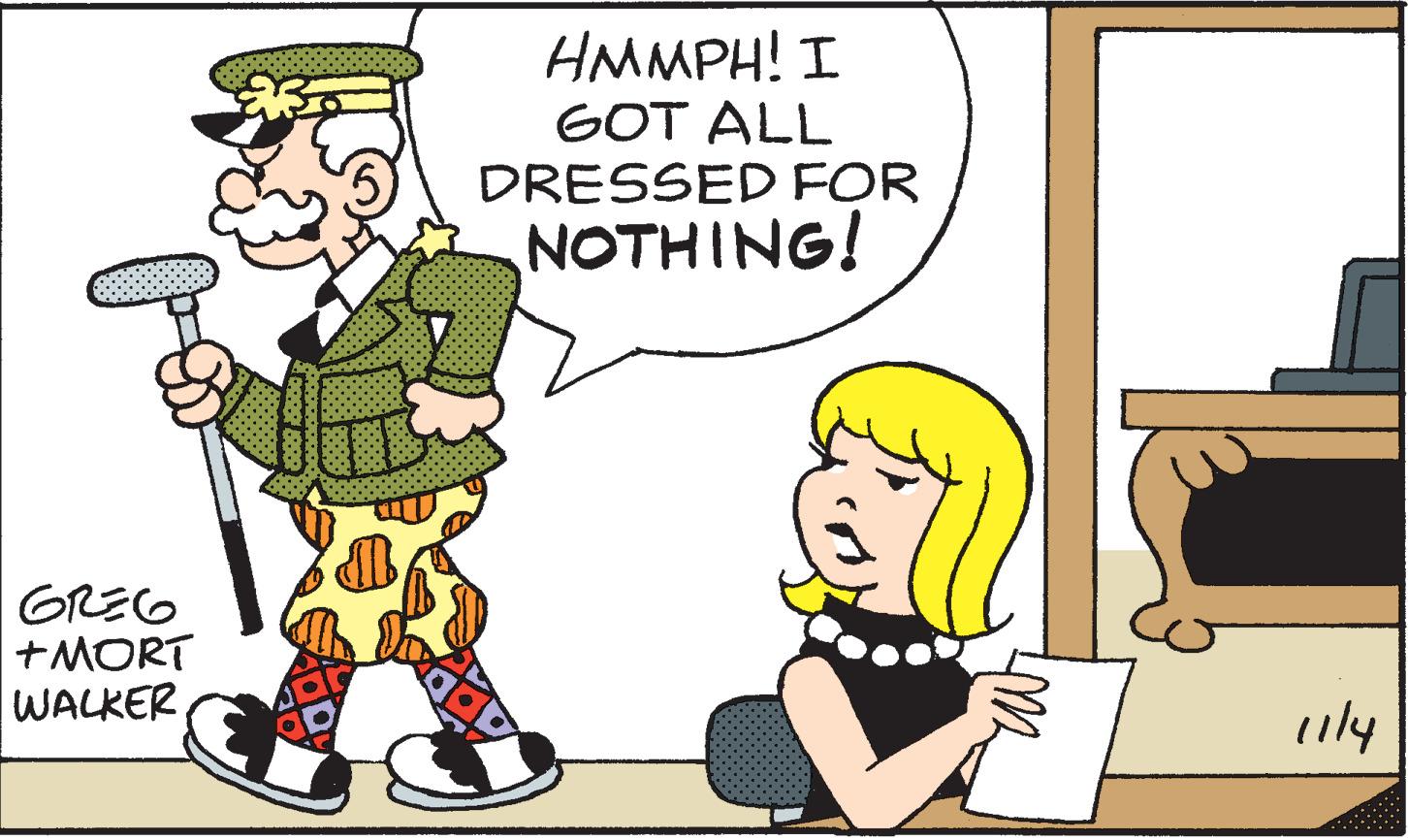 Event OCR: HMMPH! I GOT ALL DRESSED FOR NOTHING! GREG +MORT WALKER HMMPH! I GOT ALL DRESSED FOR NOTHING! GREG +MORT WALKER