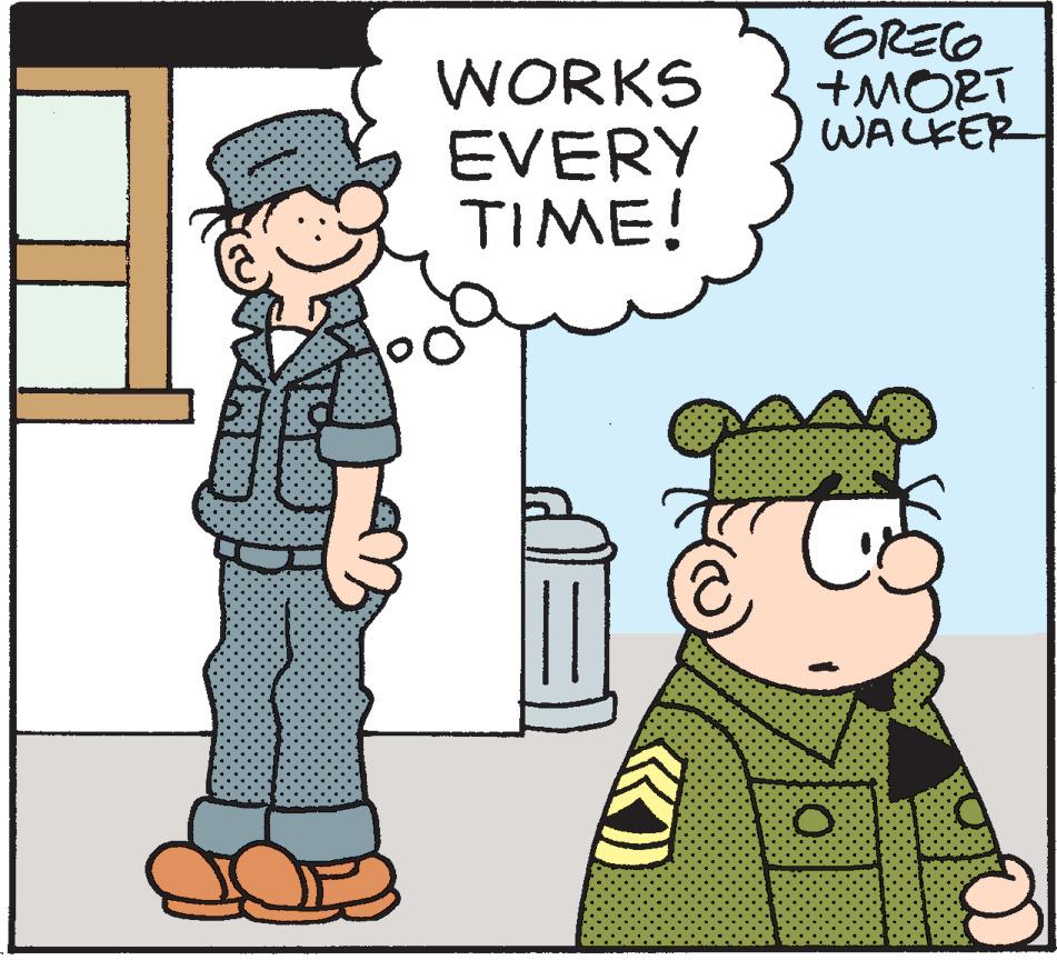 Animated cartoon OCR: WORKS EVERY TIME! GREO +MORT WALKER WORKS EVERY TIME! GREO +MORT WALKER