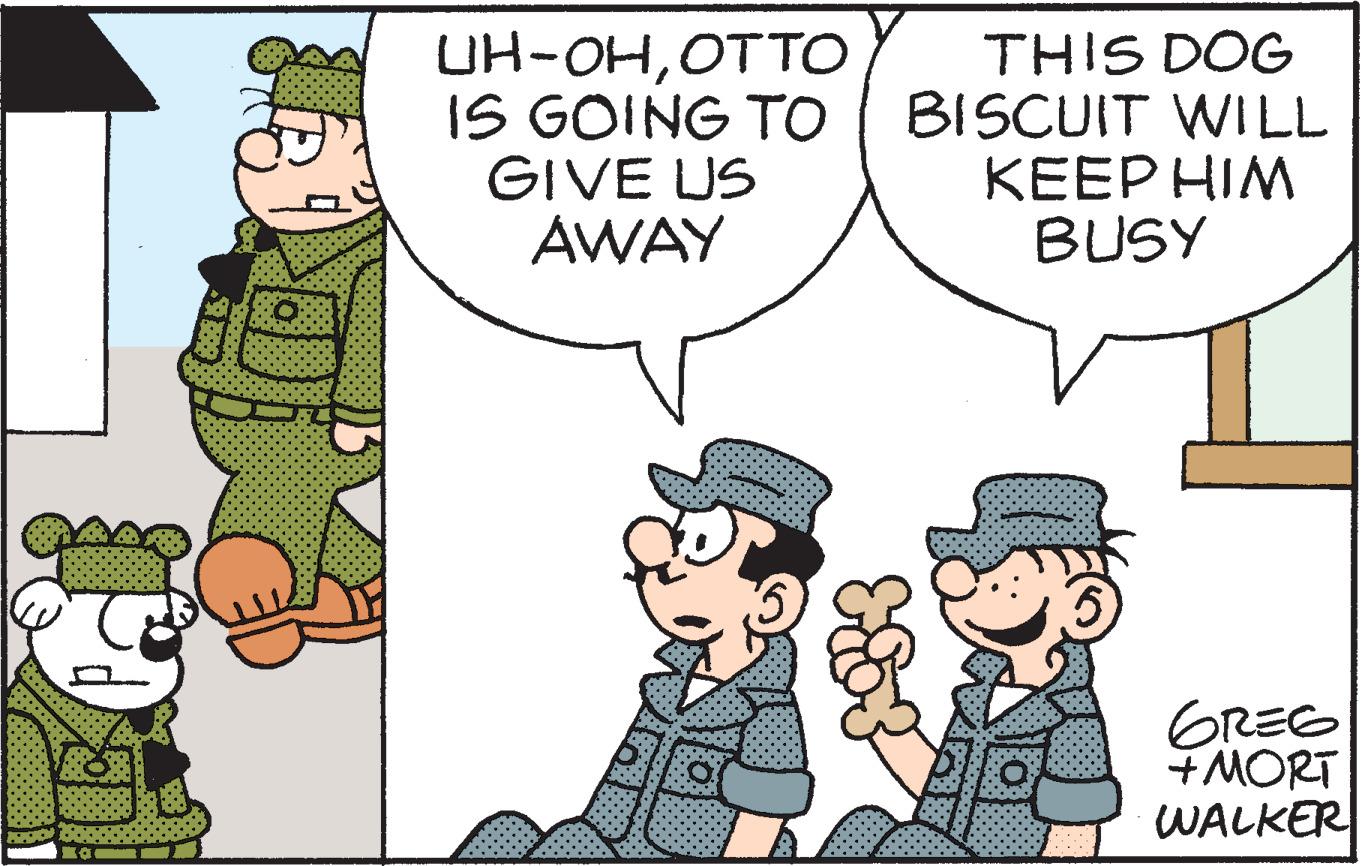 Gesture OCR: OH-OHOTTO IS GOING TO GIVE US AWAY THIS DOG BISCUIT WILL KEEP HIM BUSY GREG +MORT WALKER OH-OHOTTO IS GOING TO GIVE US AWAY THIS DOG BISCUIT WILL KEEP HIM BUSY GREG +MORT WALKER