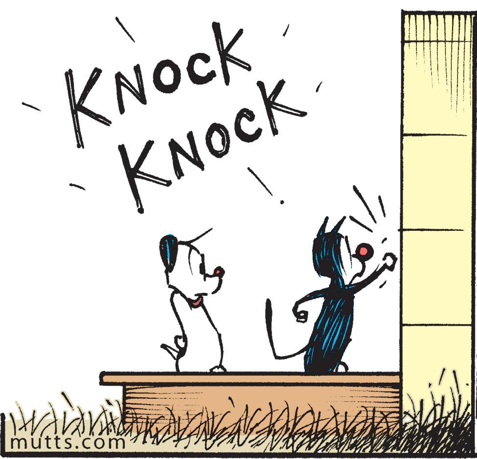 Art OCR: KNock KNock mutts.com KNock KNock mutts.com