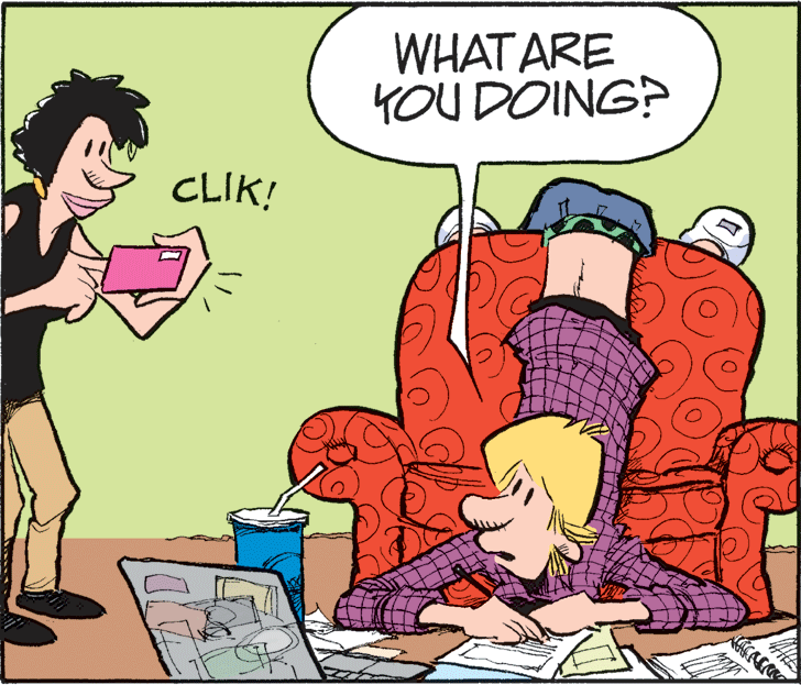 Animated cartoon OCR: WHAT ARE YOU DOING? CLIK! WHAT ARE YOU DOING? CLIK!