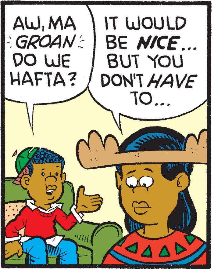 Animation OCR: IT WOULD GROAN: BE NICE... BUT YOU HAFTA? / DON'T HAVE TO... AWMA DO WE IT WOULD GROAN: BE NICE... BUT YOU HAFTA? / DON'T HAVE TO... AWMA DO WE