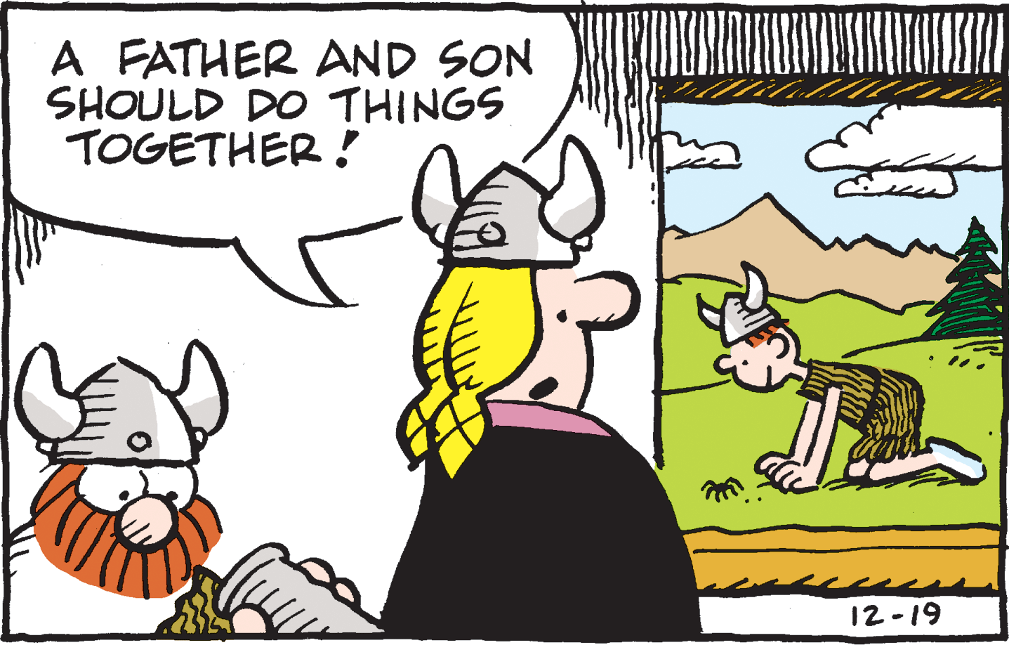 Font OCR: A FATHER AND SON SHOULD DO THINGS TOGETHER! 12-19 A FATHER AND SON SHOULD DO THINGS TOGETHER! 12-19