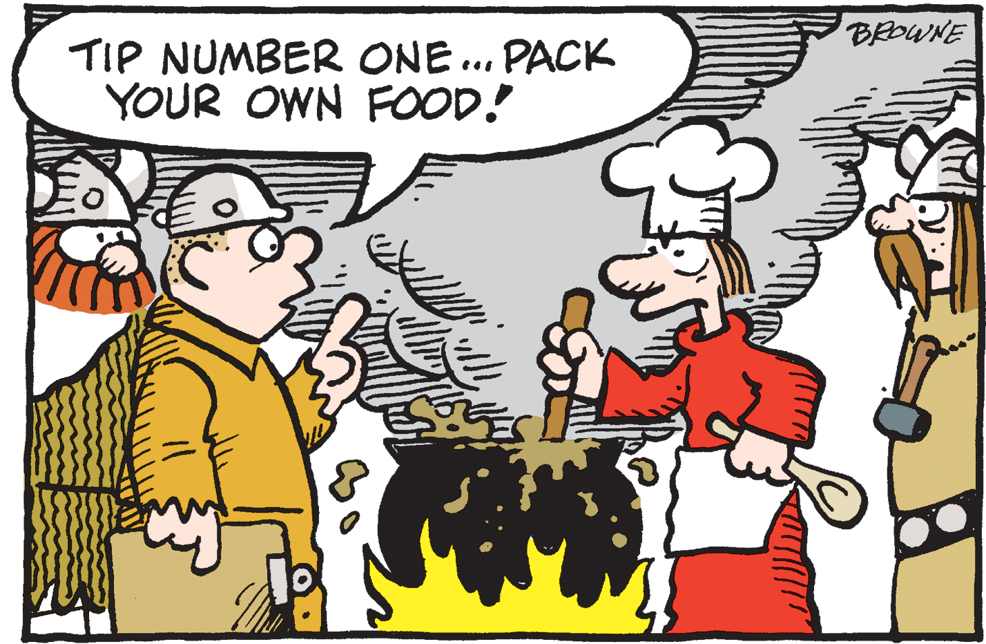 Animation OCR: BROWNE TIP NUMBER ONE.. PACK YOUR OWN FOOD! BROWNE TIP NUMBER ONE.. PACK YOUR OWN FOOD!