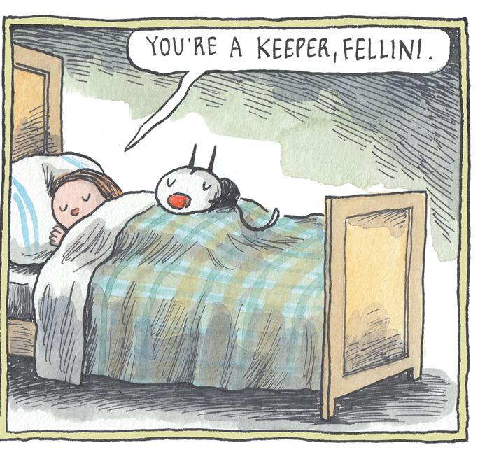 Font OCR: YOU'RE A KEEPERFELLINI. YOU'RE A KEEPER