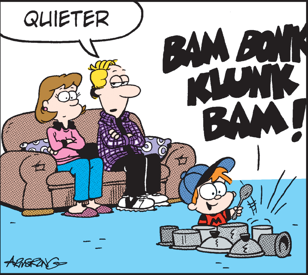 Fictional character OCR: QUIETER BAM BONK KUNK BAM! ASRNG- QUIETER BAM BONK KUNK BAM! ASRNG-