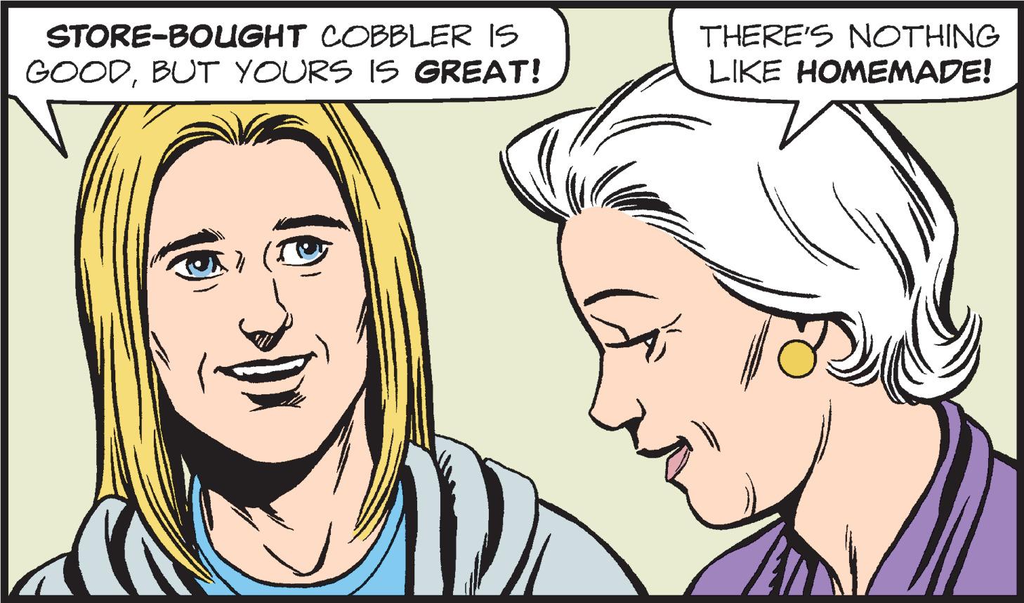 Eye OCR: THERE'S NOTHING LIKE HOMEMADE! STORE-BOUuGHT COBBLER IS GOODBUT YOURS IS GREAT! THERE'S NOTHING LIKE HOMEMADE! STORE-BOUuGHT COBBLER IS GOODBUT YOURS IS GREAT!