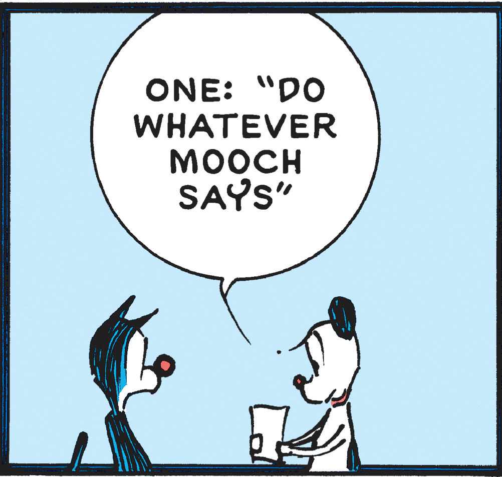 Font OCR: ONE: "DO WHATEVER MOOCH SAYS" ONE: "DO WHATEVER MOOCH SAYS"