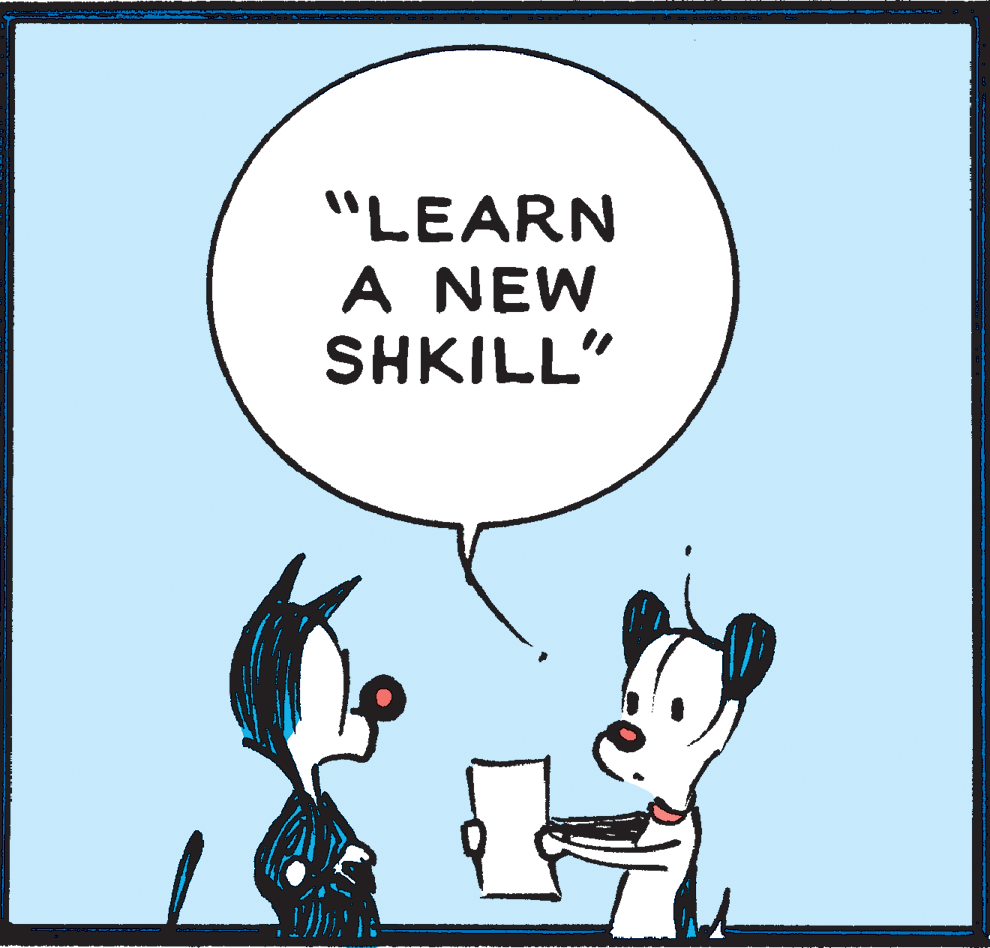 Art OCR: "LEARN A NEW SHKILL" "LEARN A NEW SHKILL"