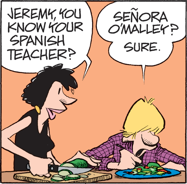 Graphics OCR: JEREMYKOU KNOW YOUR SPANISH TEACHER? SEÑORA O'MALLEY? SURE. JEREMYKOU KNOW YOUR SPANISH TEACHER? SEÑORA O'MALLEY? SURE.