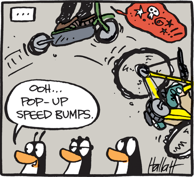 Drawing OCR: OoH.. POP-UP SPEED BUMPS. | Hallatt OoH.. POP-UP SPEED BUMPS. | Hallatt