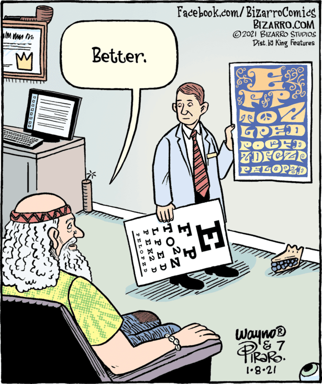 Personal computer OCR: Facebook.com/BizarroComics BIZARRO.COM ©2021 BIZARRO STUDIOS Dist. 9 King Features Better. GPED POCED DFCZP PELOPZD Wayno® 17.8.1 E F P Facebook.com/BizarroComics BIZARRO.COM ©2021 BIZARRO STUDIOS Dist. 9 King Features Better. GPED POCED DFCZP PELOPZD Wayno® 17.8.1 E F P