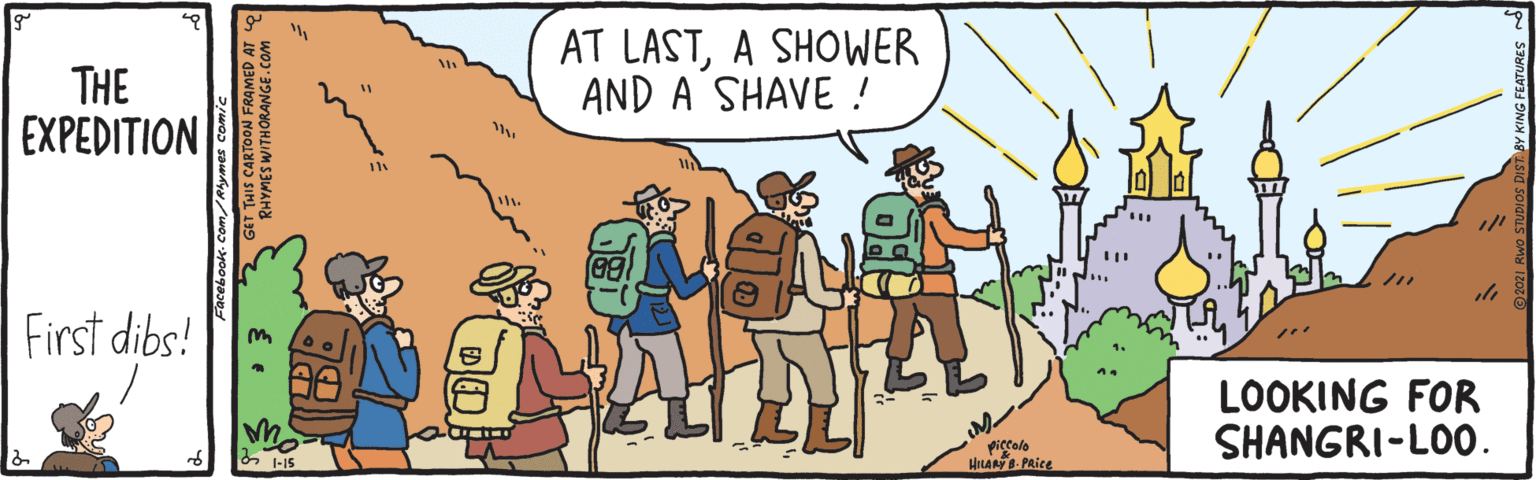 Event OCR: THE EXPEDITION AT LASTA SHOWER AND A SHAVE ! First dibs! LOOKING FOR SHANGRI-LOO. piccolo HiLAn Paice RHYMES WITHORANGE.COM THE EXPEDITION AT LASTA SHOWER AND A SHAVE ! First dibs! LOOKING FOR SHANGRI-LOO. piccolo HiLAn Paice RHYMES WITHORANGE.COM