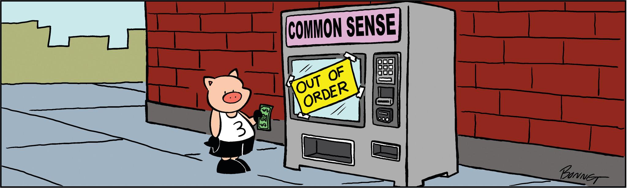 Animated cartoon OCR: 3 COMMON SENSE OUT OF ORDER LI BONNET 3 COMMON SENSE OUT OF ORDER LI BONNET