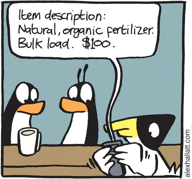 Sharing OCR: Item description: Naturalorganic Fertilizer. Bulk load. $10o. alexhallatt.com Item description: Naturalorganic Fertilizer. Bulk load. $10o. alexhallatt.com