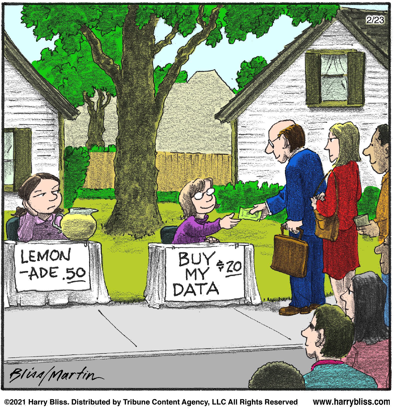 Plant OCR: 2/23 ? si LEMON -ADE 50 BUY. MY 20 DATA Blua/Martin ©2021 Harry Bliss. Distributed by Tribune Content AgencyLLC All Rights Reserved www.harrybliss.com 2/23 ? si LEMON -ADE 50 BUY. MY 20 DATA Blua/Martin ©2021 Harry Bliss. Distributed by Tribune Content AgencyLLC All Rights Reserved www.harrybliss.com