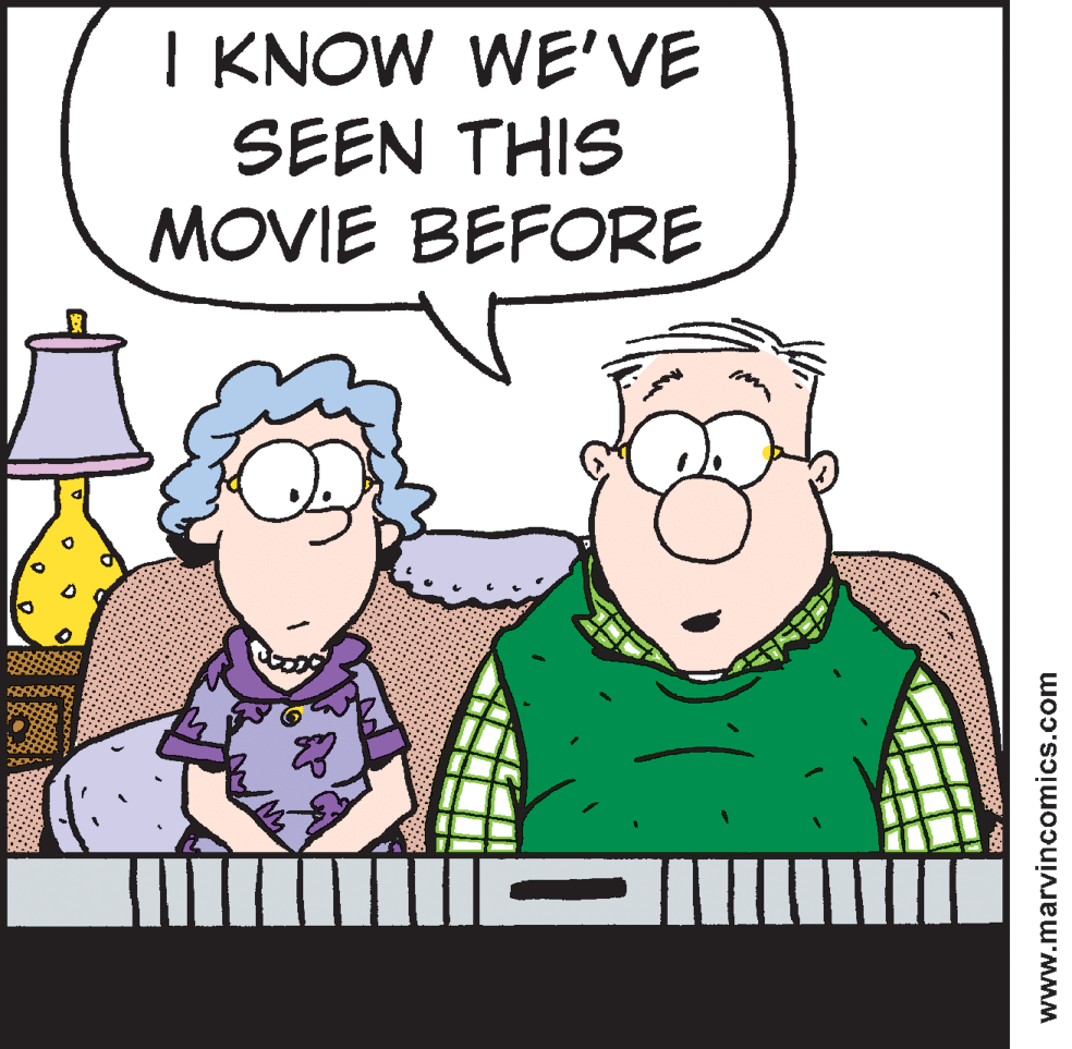 Happy OCR: I KNOW WE'VE SEEN THIS MOVIE BEFORE www.marvincomics.com I KNOW WE'VE SEEN THIS MOVIE BEFORE www.marvincomics.com