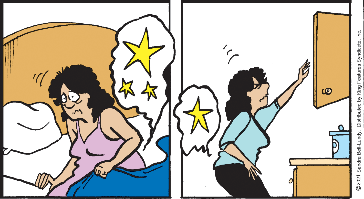 Gesture OCR: ©2021 Sandra Bell-Lundy. Distributed by King Features SyndicateInc. ©2021 Sandra Bell-Lundy. Distributed by King Features Syndicate