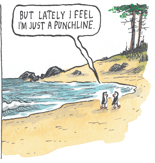 Adaptation OCR: BUT LATELY I FEEL I'M JUST A PUNCHLINE. BUT LATELY I FEEL I'M JUST A PUNCHLINE.