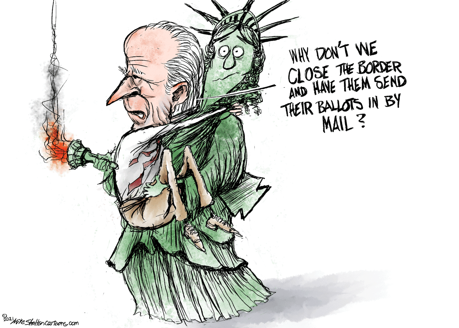 Happy OCR: WHY DON'T WE CLOSE THE BORDER AND HAVE THEM SEND THEIR BALLOTS IN BY MAIL ? 0ycresteltencartors.com WHY DON'T WE CLOSE THE BORDER AND HAVE THEM SEND THEIR BALLOTS IN BY MAIL ? 0ycresteltencartors.com