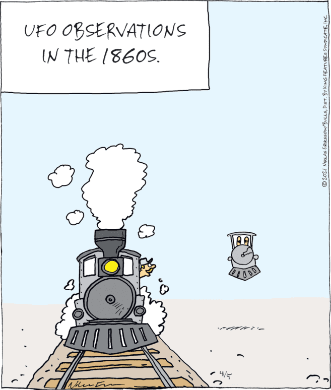 Happy OCR: UFO OBSERVATIONS IN THE 1860S. 4/5 © 2021 NIKLAS ERIKSSON/BULLSINC UFO OBSERVATIONS IN THE 1860S. 4/5 © 2021 NIKLAS ERIKSSON/BULLSDIST. BY KING FEATURE S SYNDICATE