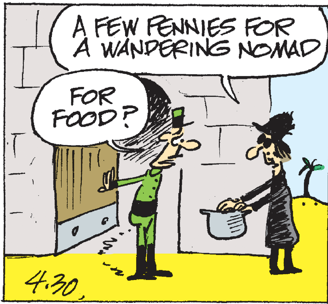 Sharing OCR: A A FEW FENNIES FOR A WANDERING NOMAD FOR FOOD? 4.30 A A FEW FENNIES FOR A WANDERING NOMAD FOR FOOD? 4.30
