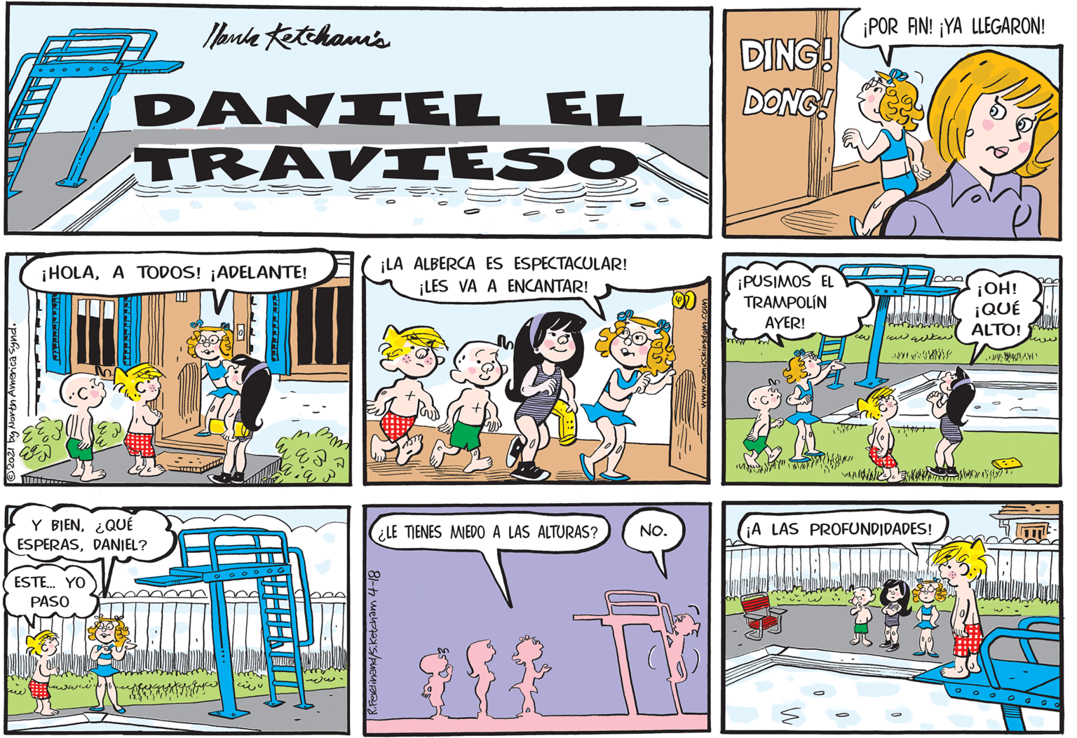 Sharing OCR: Nanle tetehamis ¡POR AN! ¡YA LLEGARON! DING! DONG! DANIEL EL TRAVICESO ¡LA ALBERCA ES ESPECTACULAR! ¡LES VA A ENCANTAR! ¡HOLAA TODOS! ¡ADELANTE! ¡PUSIMOS EL ¡OH! ¡QUÉ ALTO! TRAMPOLÍN AYER! Y BIEN¿QUÉ ESPERASDANIEL? ¿LE TIENES MIEDOA LAS ALTURAS? No. A LAS PROFUNDIDADES! ESTE. YO PASO 81-h wela Nanle tetehamis ¡POR AN! ¡YA LLEGARON! DING! DONG! DANIEL EL TRAVICESO ¡LA ALBERCA ES ESPECTACULAR! ¡LES VA A ENCANTAR! ¡HOLAA TODOS! ¡ADELANTE! ¡PUSIMOS EL ¡OH! ¡QUÉ ALTO! TRAMPOLÍN AYER! Y BIEN¿QUÉ ESPERASDANIEL? ¿LE TIENES MIEDOA LAS ALTURAS? No. A LAS PROFUNDIDADES! ESTE. YO PASO 81-h wela