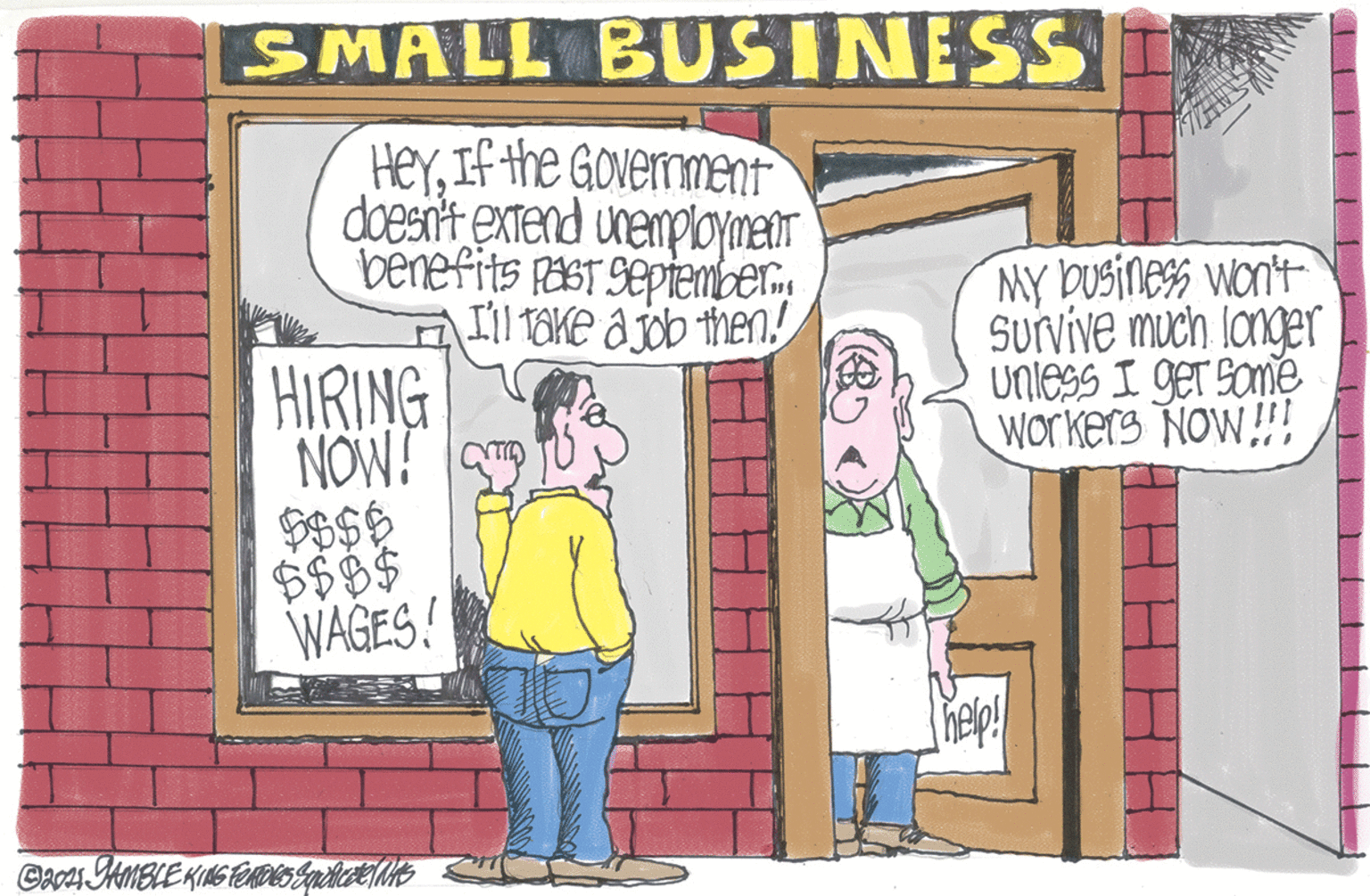 Font OCR: SMALL BUSINESS HeYIf the GOvernment doesit extend unemploymetr benefits pasT geptember Il TOKE a job then! MY DUSiness won't survive much langer Unless I ger some Workers NOW!!! HIRING NOW! $$$$ WAGES! iday SMALL BUSINESS HeYIf the GOvernment doesit extend unemploymetr benefits pasT geptember Il TOKE a job then! MY DUSiness won't survive much langer Unless I ger some Workers NOW!!! HIRING NOW! $$$$ WAGES! iday