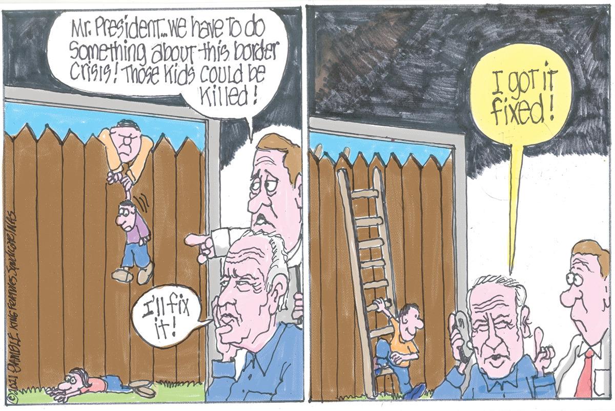 Comics OCR: Mr Presiden:we hale Todo Sonething abour this border Crisi19! Thoe Kids COULD be Killed! I COT IT fixed! it! Mr Presiden:we hale Todo Sonething abour this border Crisi19! Thoe Kids COULD be Killed! I COT IT fixed! it!