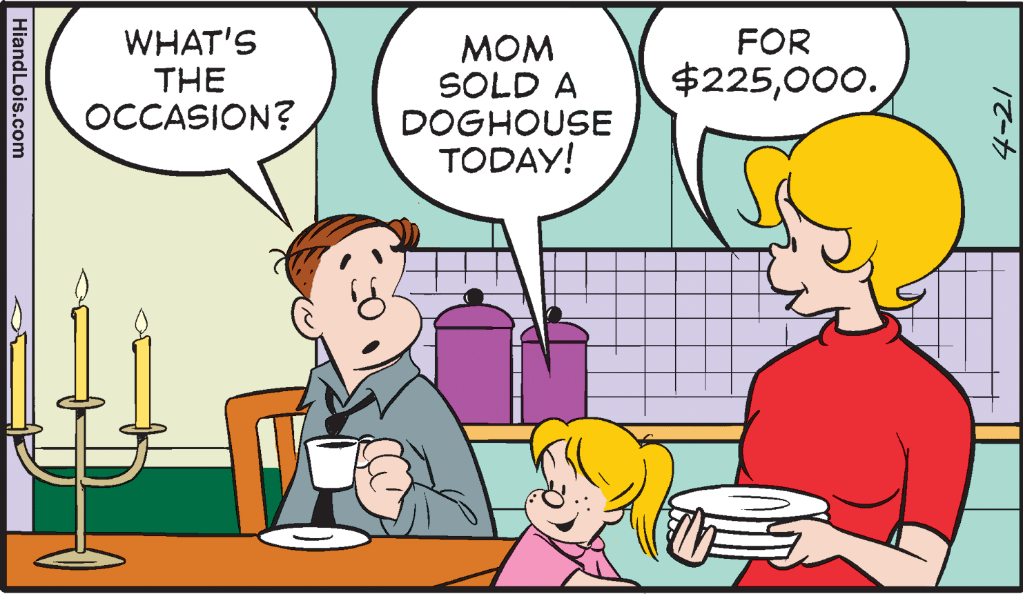 Interaction OCR: WHAT'S THE OCCASION? FOR MOM SOLD A $225000. DOGHOUSE TODAY! 4-2/ HiandLois.com WHAT'S THE OCCASION? FOR MOM SOLD A $225000. DOGHOUSE TODAY! 4-2/ HiandLois.com