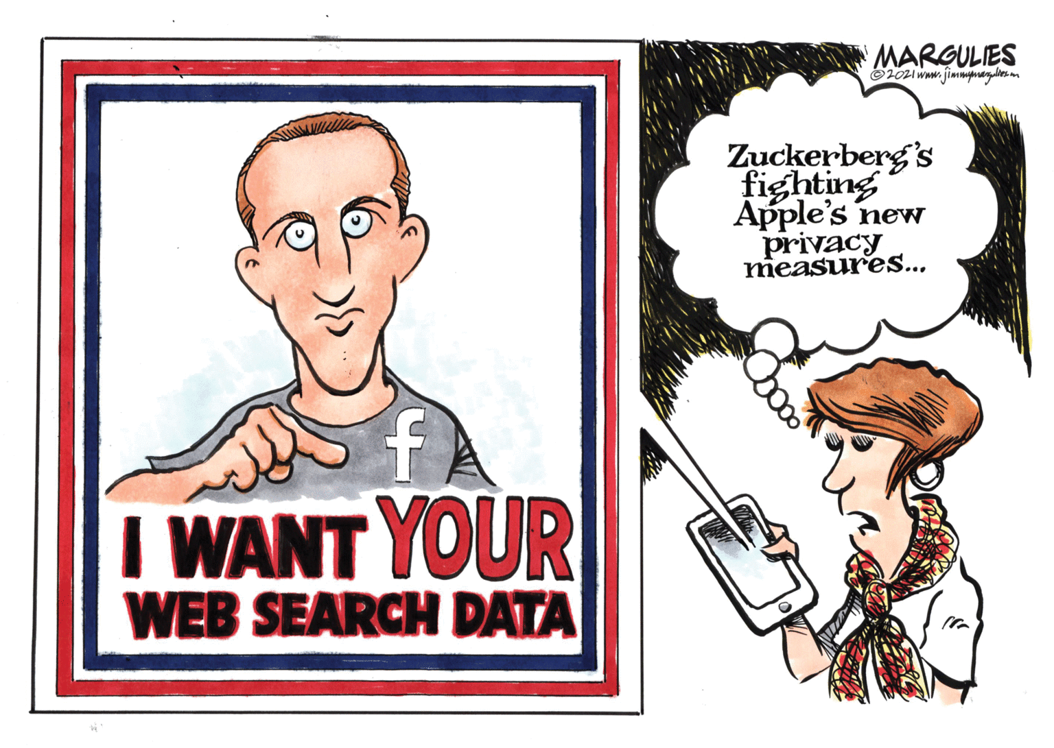 Font OCR: MARGULIES O20z1 www. jimmymagdiesm Zuckerberg's fighting Apple's new privacy measures..fA I WANT YOUR WEB SEARCH DATA MARGULIES O20z1 www. jimmymagdiesm Zuckerberg's fighting Apple's new privacy measures..fA I WANT YOUR WEB SEARCH DATA