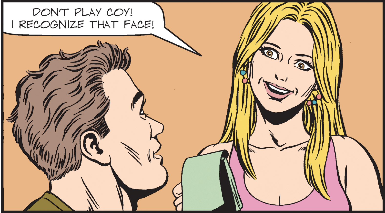 Facial expression OCR: DON'T PLAY COY! I RECOGNIZE THAT FACE! DON'T PLAY COY! I RECOGNIZE THAT FACE!