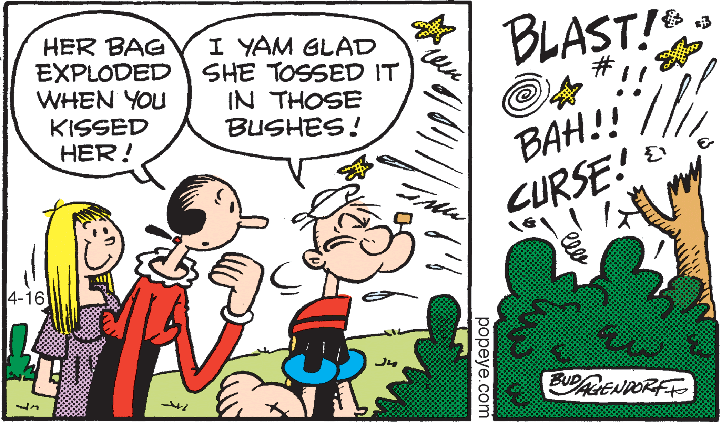Line OCR: HER BAG EXPLODED WHEN YOU I YAM GLAD SHE TOSSED IT IN THOSE BLAST! !! BAH!!// CURSE! KISSED HER! 4-16 BUDALENDORFE elle ??peye.com HER BAG EXPLODED WHEN YOU I YAM GLAD SHE TOSSED IT IN THOSE BLAST! !! BAH!!// CURSE! KISSED HER! 4-16 BUDALENDORFE elle ??peye.com