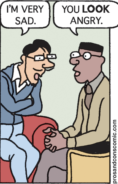Happy OCR: I'M VERY YOU LOOK SAD. ANGRY. prosandconscomic.com I'M VERY YOU LOOK SAD. ANGRY. prosandconscomic.com